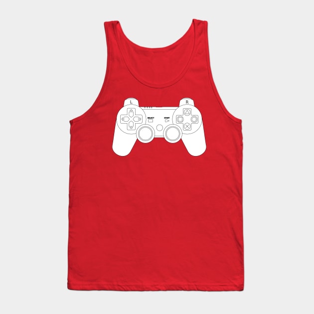 Video Game Inspired Console Playstation 3 Dualshock Gamepad Tank Top by rayrayray90